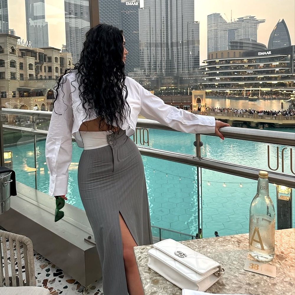 Donnee Par Dieu Tower Skirt Gray